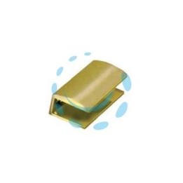 MENSOLE REGGIVETRO A MORSETTO - mm.50x25 - ottone lucido