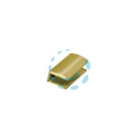 MENSOLE REGGIVETRO A MORSETTO - mm.50x25 - ottone lucido