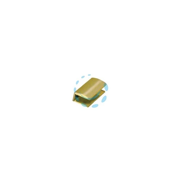 MENSOLE REGGIVETRO A MORSETTO - mm.50x25 - ottone lucido