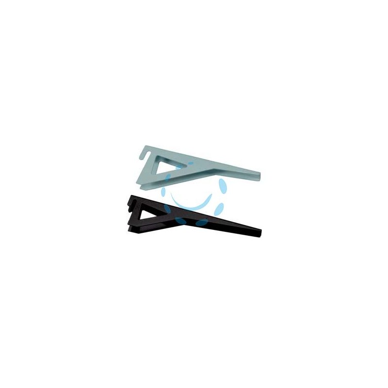 MENSOLE REGGIPIANO PER CREMAGLIERA - mm.150 nero portata kg.50