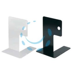 FERMALIBRO IN ACCIAIO VERNICIATO - mm.155x140x200h. colore bianco