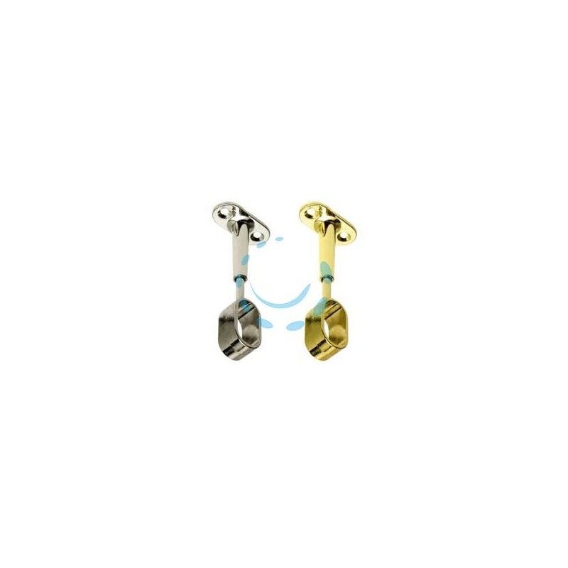REGGITUBO CENTRALE REGOLABILE OVALE PER ARMADIO - mm.15x30, cromato