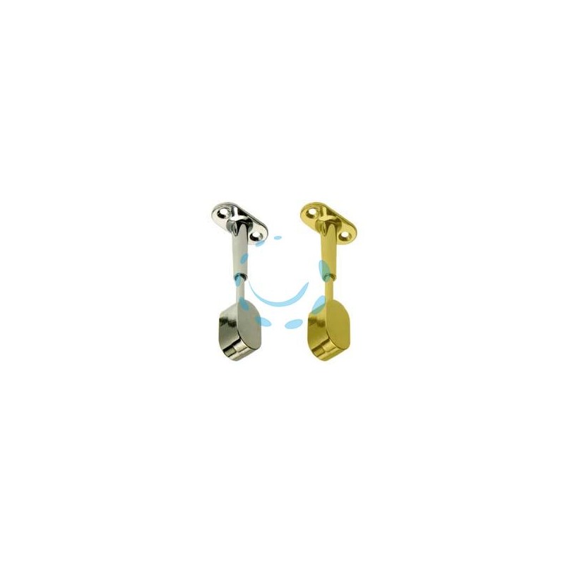 REGGITUBO FINALE REGOLABILE OVALE PER ARMADIO - mm.15x30, cromato