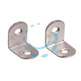 MENSOLINA REGGIPIANI A SQUADRA - mm.25x25 in acciaio nichelato