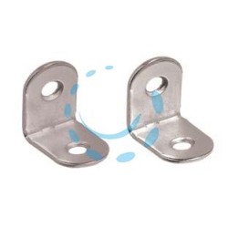 MENSOLINA REGGIPIANI A SQUADRA - mm.25x25 in acciaio nichelato