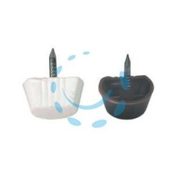 MENSOLINA CON CHIODO - in plastica marrone