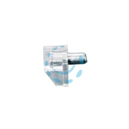 MENSOLINE REGGIPIANO IN PLASTICA TRASPARENTE - perno in acciaio ø mm.5