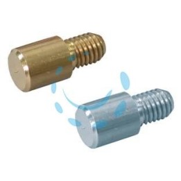 MENSOLINA TONDA FILETTATA - ø mm.7 con filetto ø mm.5 MA in ottone nichelato