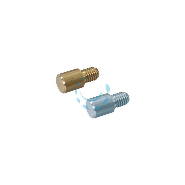 MENSOLINA TONDA FILETTATA - ø mm.7 con filetto ø mm.5 MA in ottone nichelato