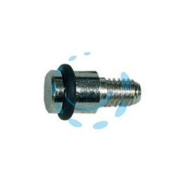 MENSOLINA REGGIPIANO TONDA FILETTATA CON GOMMINO - ø mm.8 con filetto ø mm.5 MA in ottone nichelato