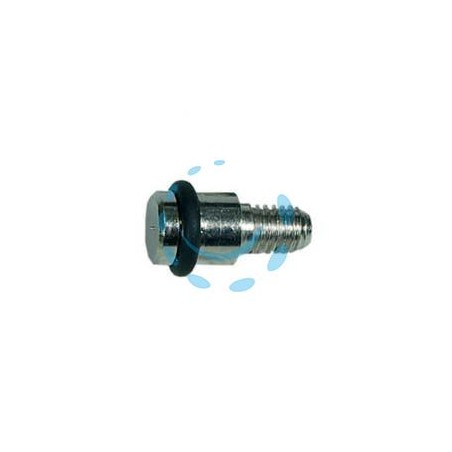 MENSOLINA REGGIPIANO TONDA FILETTATA CON GOMMINO - ø mm.8 con filetto ø mm.5 MA in ottone nichelato