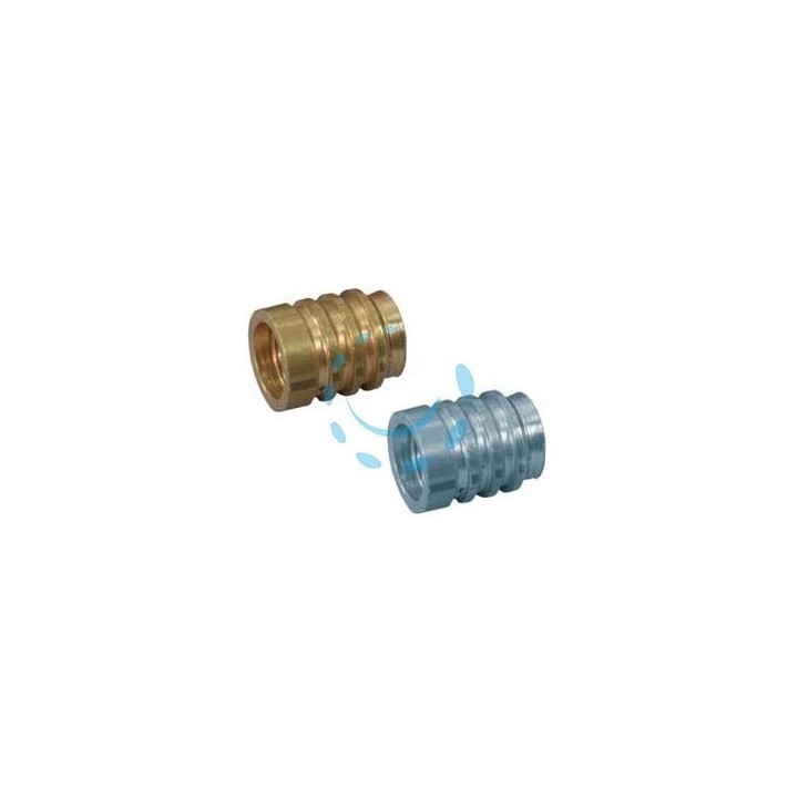 BUSSOLETTE FILETTATE - ø mm. 7x9 con filetto ø 5 MA in ottone lucido