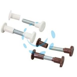 VITI DI GIUNZIONE IN NYLON E ACCIAIO ZINCATO - lunghezza mm.30/40 bianche