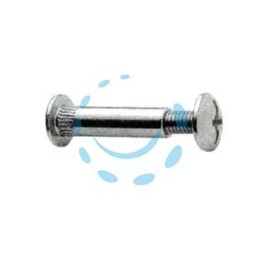 VITI DI GIUNZIONE PER MOBILI IN ACCIAIO NICHELATO - ø mm.8x31h. - testa ø mm.14 - vite ø mm.6x15 MA