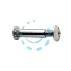 VITI DI GIUNZIONE PER MOBILI IN ACCIAIO NICHELATO - ø mm.8x38h. - testa ø mm.14 - vite ø.mm.6x13 MA