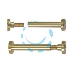 VITI A CANNOCCHIALE IN OTTONE - ø mm.6x35h. - testa ø mm.12 - vite ø.mm.5x11 MA