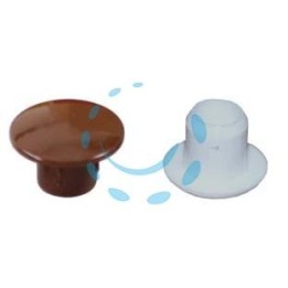 COPRIFORO IN PLASTICA - ø mm.6 con testa ø mm.10 colore marrone