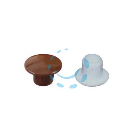 COPRIFORO IN PLASTICA - ø mm.6 con testa ø mm.10 colore marrone