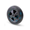 RUOTE INDUSTRIALI SEMPLICI FLANGIA TERMOPLASTICA IN GOMMA "112B" - ø mm.160x45 - foro ø mm.20 port. Kg.140