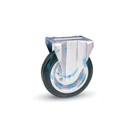 RUOTE INDUSTRIALI IN GOMMA CON PIASTRA FISSA "80SEA" - ø mm.140x37 piastra mm.115x85 - 174h. p. Kg.115