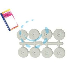 PARACOLPI SOTTOSEDIE BASSI IN PLASTICA BIANCHI - ø mm.25x5h., in bl. pz.8