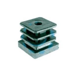 PUNTALI ALETTATI E FILETTATI INTERNI PER TUBO QUADRO - mm.30x30x27h. - filetto interno mm.8