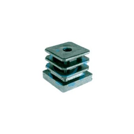 PUNTALI ALETTATI E FILETTATI INTERNI PER TUBO QUADRO - mm.30x30x27h. - filetto interno mm.8