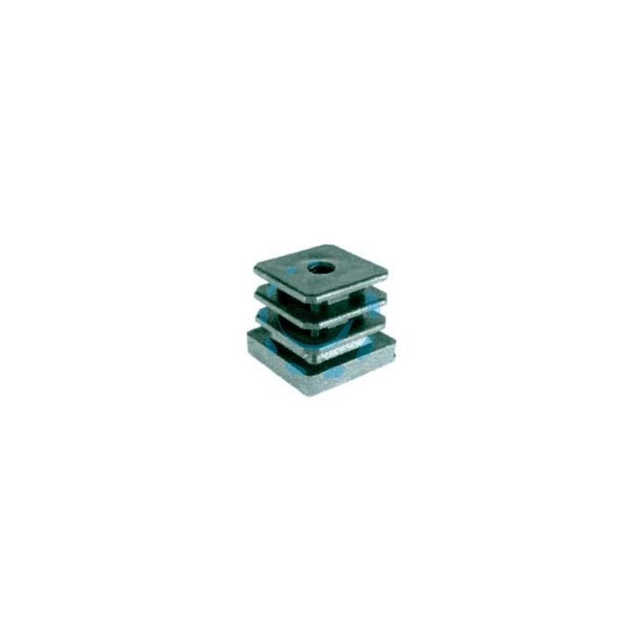 PUNTALI ALETTATI E FILETTATI INTERNI PER TUBO QUADRO - mm.30x30x27h. - filetto interno mm.8