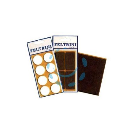 FELTRINI ADESIVI - quadri mm.100x100 colore marrone
