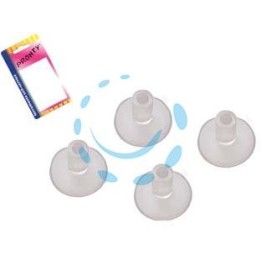 VENTOSE TRASPARENTI CON GAMBO IN BLISTER - ø mm.20, in bl.4 pz.