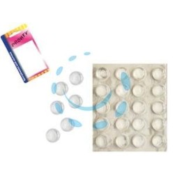 PARACOLPI MORBIDI TRASPARENTI A GOCCIA ADESIVI IN BLISTER - ø mm.10x3h. in bl. 20 pz.