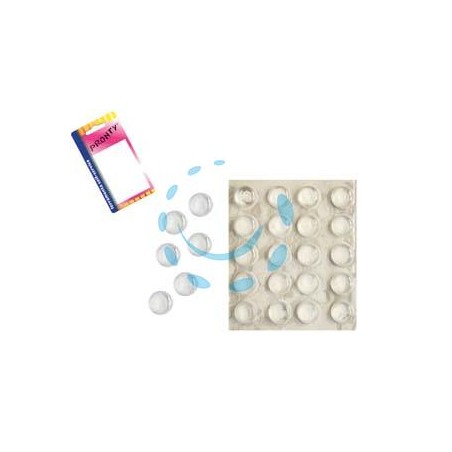 PARACOLPI MORBIDI TRASPARENTI A GOCCIA ADESIVI IN BLISTER - ø mm.10x3h. in bl. 20 pz.