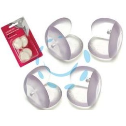 PARASPIGOLO ANGOLARE ADESIVO TRASPARENTE - mm.33x33 - in bl.4 pz.