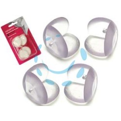 PARASPIGOLO ANGOLARE ADESIVO TRASPARENTE - mm.33x33 - in bl.4 pz.