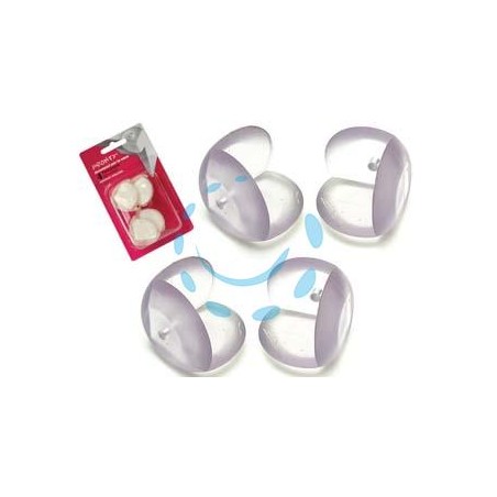 PARASPIGOLO ANGOLARE ADESIVO TRASPARENTE - mm.33x33 - in bl.4 pz.
