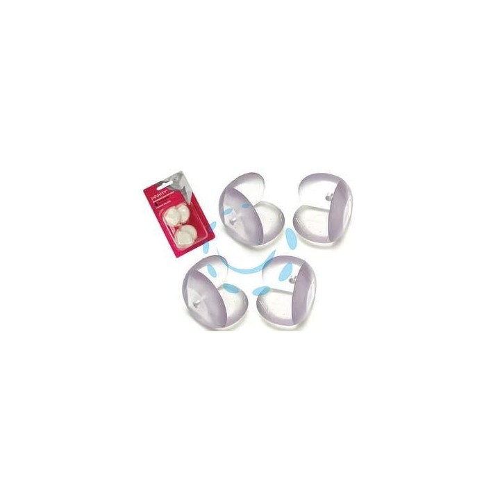 PARASPIGOLO ANGOLARE ADESIVO TRASPARENTE - mm.33x33 - in bl.4 pz.