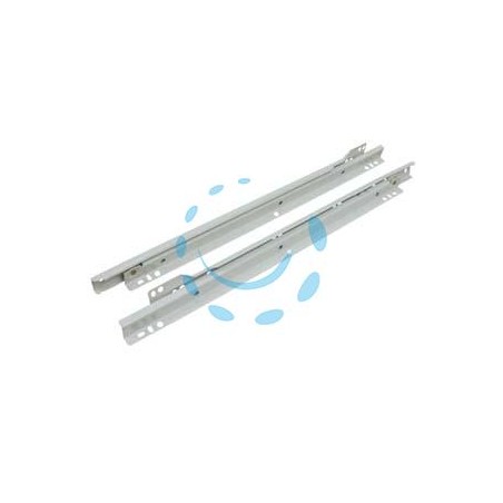 GUIDE SCORREVOLI PER CASSETTO IN ACCIAIO VERNICIATO BIANCO - cm.45