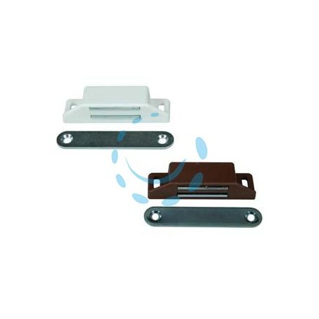 CRICCHETTO MAGNETICO MEDIO - mm.65x20x15h., in plastica bianca