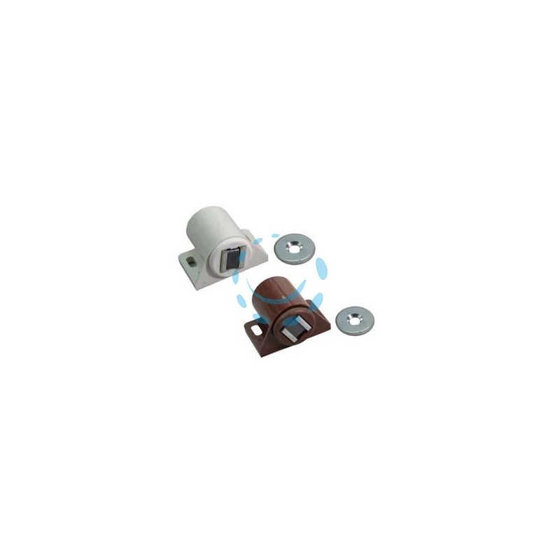 CRICCHETTO MAGNETICO K6 TONDO - mm,30x30x19, in plastica bianco