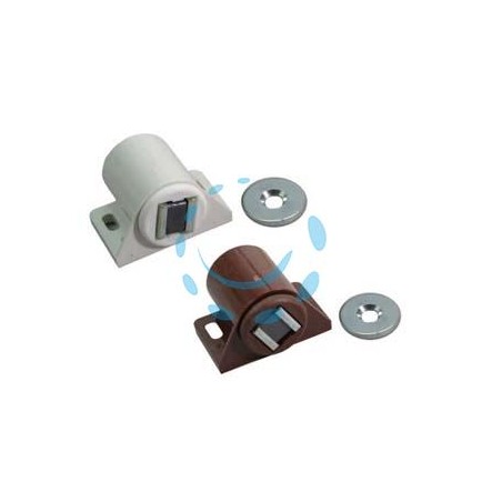 CRICCHETTO MAGNETICO K6 TONDO - mm,30x30x19, in plastica bianco