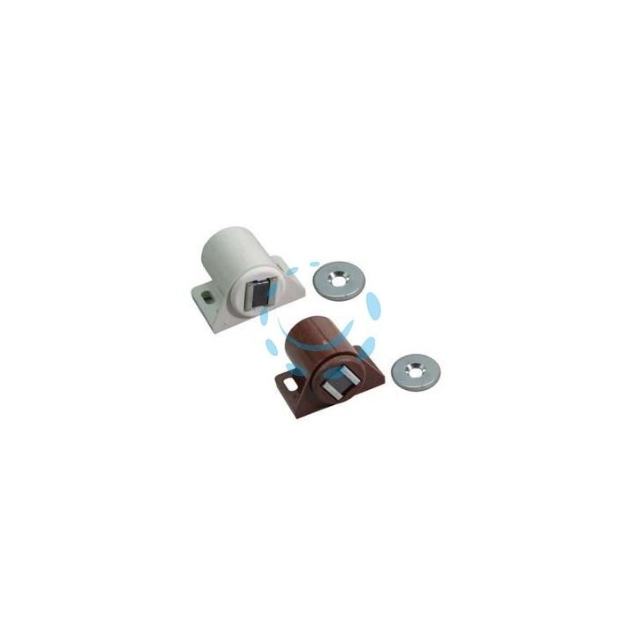 CRICCHETTO MAGNETICO K6 TONDO - mm,30x30x19, in plastica bianco