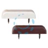 FERMANTINE FERMAPORTE CON 2 CHIODI - mm.40x10x7, in plastica bianca
