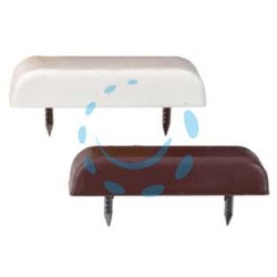 FERMANTINE FERMAPORTE CON 2 CHIODI - mm.40x10x7, in plastica marrone