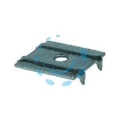 PIASTRINA FERMASCHIENALE A QUATTRO PUNTE - mm.21x17x4h.