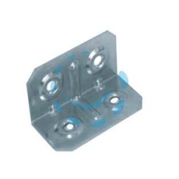 PIASTRA DI GIUNZIONE QUADRA PIEGATA 4 FORI - mm.20x20 spessore mm.1