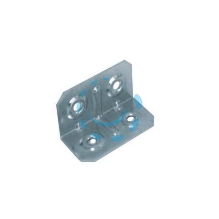 PIASTRA DI GIUNZIONE QUADRA PIEGATA 4 FORI - mm.20x20 spessore mm.1