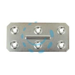 PIASTRA DI GIUNZIONE RETTANGOLARE 6 FORI - mm.86x40 spessore mm.1