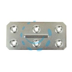 PIASTRA DI GIUNZIONE RETTANGOLARE 6 FORI - mm.86x40 spessore mm.1
