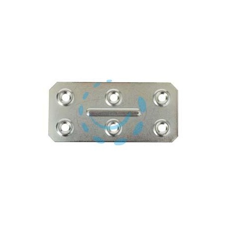 PIASTRA DI GIUNZIONE RETTANGOLARE 6 FORI - mm.86x40 spessore mm.1