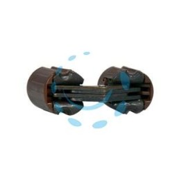 CERNIERE INVISIBILI CILINDRICHE IN ACCIAIO BRONZATO E NYLON MARRONE - ø mm.14 - incasso ø mm.14x16,5p. (493)